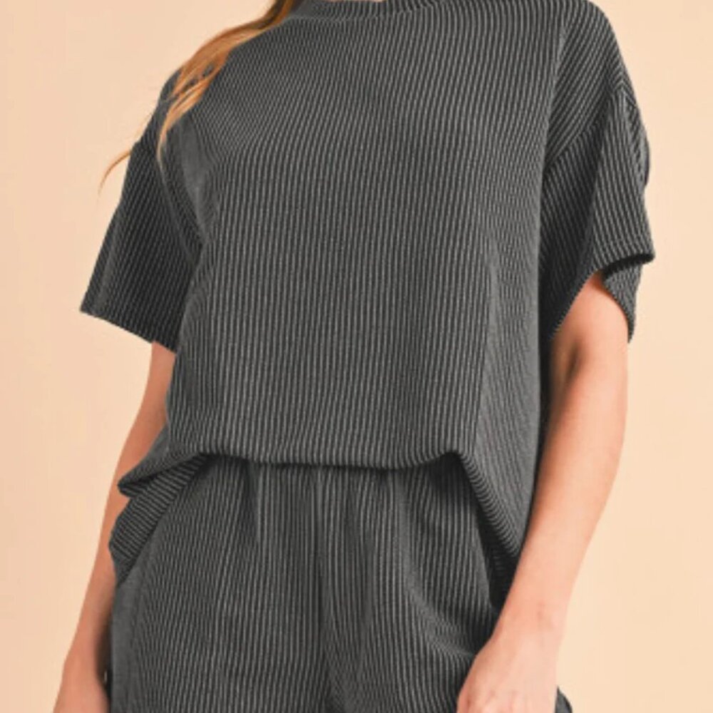 LOVELY MELODY Comfy Rib Top and Short Set - Picture 6 of 8